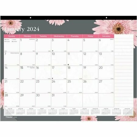 REDIFORM Desk Calendar, Floral, Mthly, 12 Mths, Jan-Dec, 22inx17in, Multi REDC193105